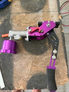 Purple Aluminum Hand Brake Lever with Black Handle universal